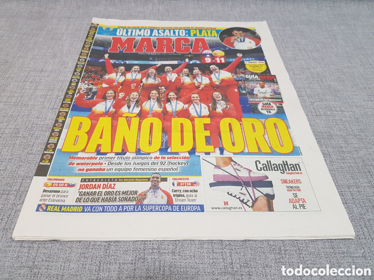 Sammelleidenschaft Sport: MARCA DOMINGO 11 AGOSTO 2024 WATERPOLO BALONMANO JORDAN D&Iacute;AZ AYOUB