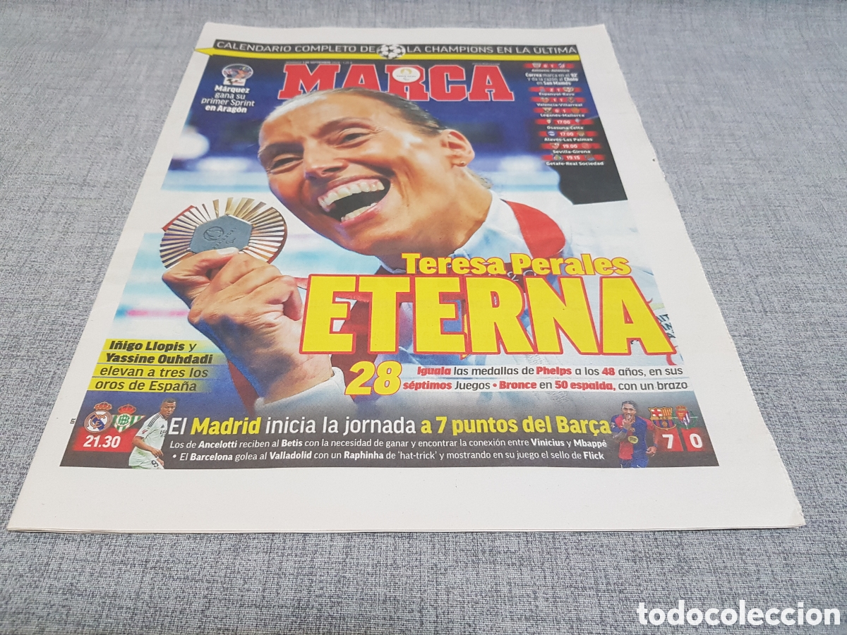 Sammelleidenschaft Sport: MARCA DOMINGO 1 SEPTIEMBRE 2024 NATACI&Oacute;N TERESA PERALES ETERNA MOTOGP M&Aacute;RQUEZ