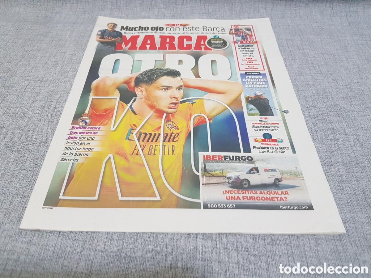 Sammelleidenschaft Sport: MARCA LUNES 16 SEPTIEMBRE 2024 &Aacute;LEX PALOU TERCER T&Iacute;TULO INDYCAR GOLF PRIMER ANILLO LIV JON RAHM