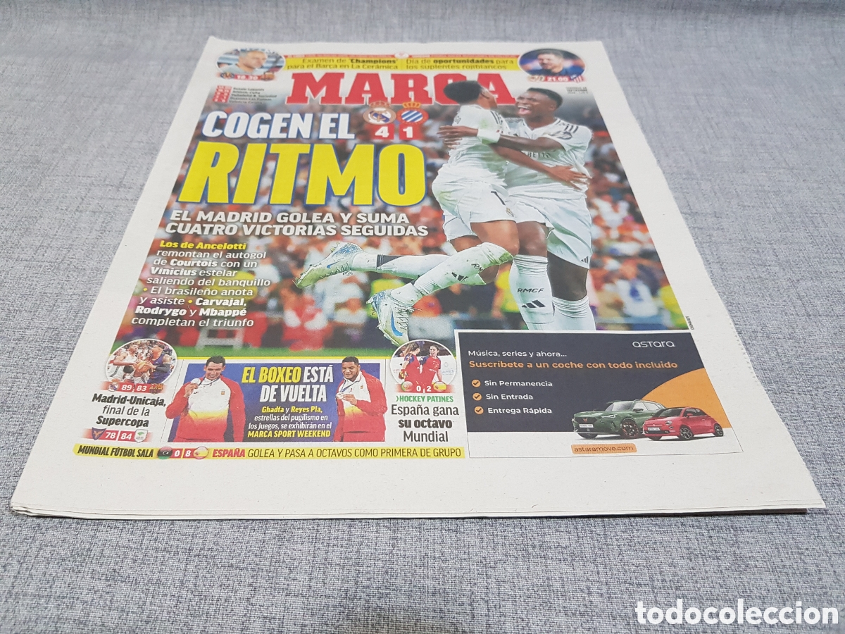 Sammelleidenschaft Sport: MARCA DOMINGO 22 SEPTIEMBRE 2024 HOCKEY PATINES ESPA&Ntilde;A GANA MUNDIAL BASKET FINAL SUPERCOPA BOXEO