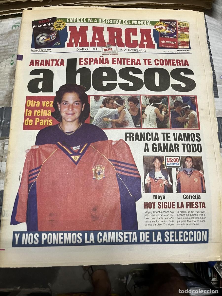 Sammelleidenschaft Sport: MARCA (7-6-1998)TENIS ARANTXA SANCHEZ VICARIO MUNDIAL FRANCIA REAL MADRID 2-1 ATLETICO ROLAND GARROS