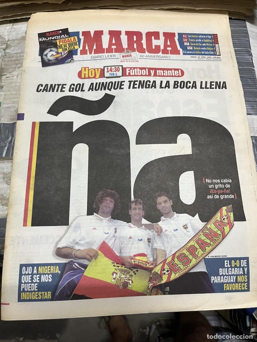 Sammelleidenschaft Sport: MARCA (13-6-1998) MUNDIAL ESPA&Ntilde;A CLEMENTE CRUYFF NIGERIA FRANCIA 3-0 SUDAFRICA ARABIA 0-1 DINAMARCA