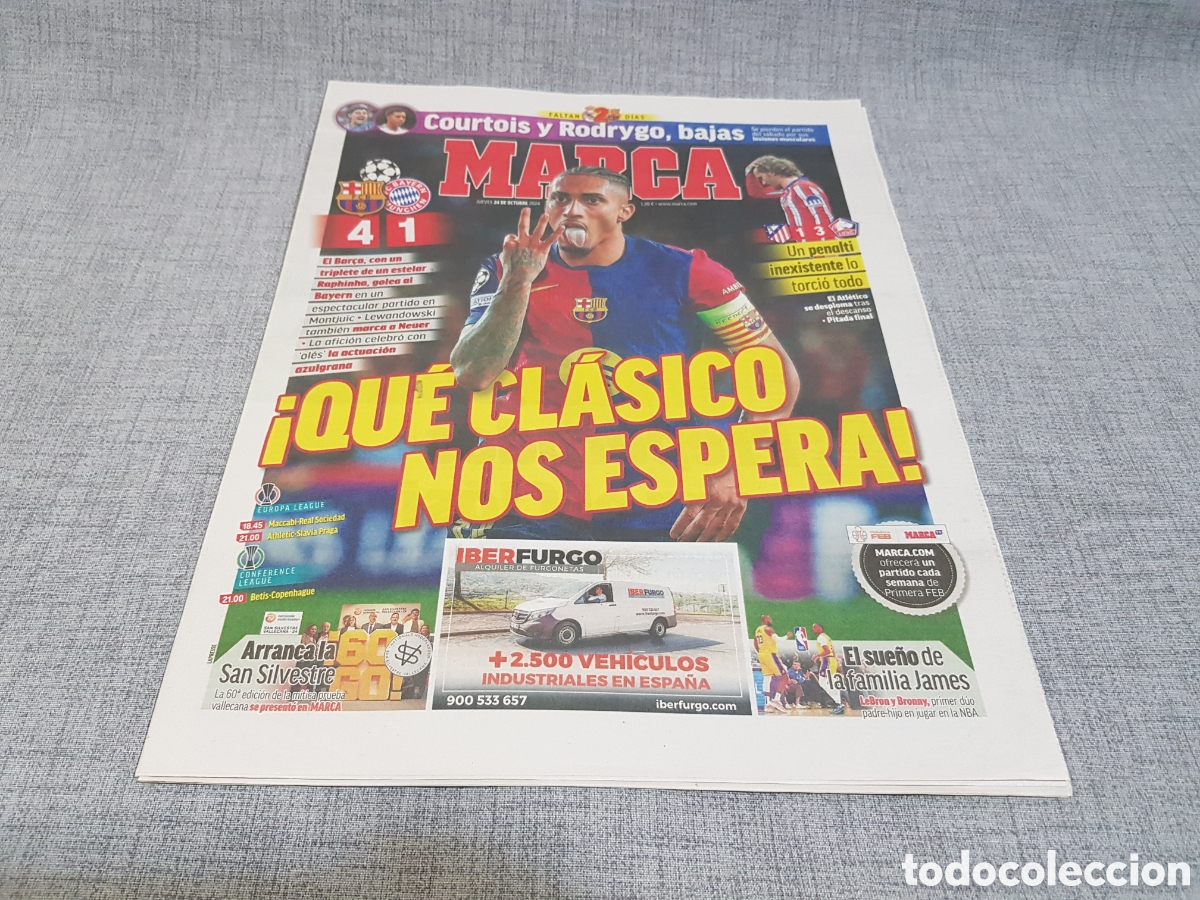 Collezionismo sportivo: MARCA JUEVES 24 OCTUBRE 2024 NBA LEBRON Y BRONNY JAMES PRIMER D&Uacute;O PADRE HIJO