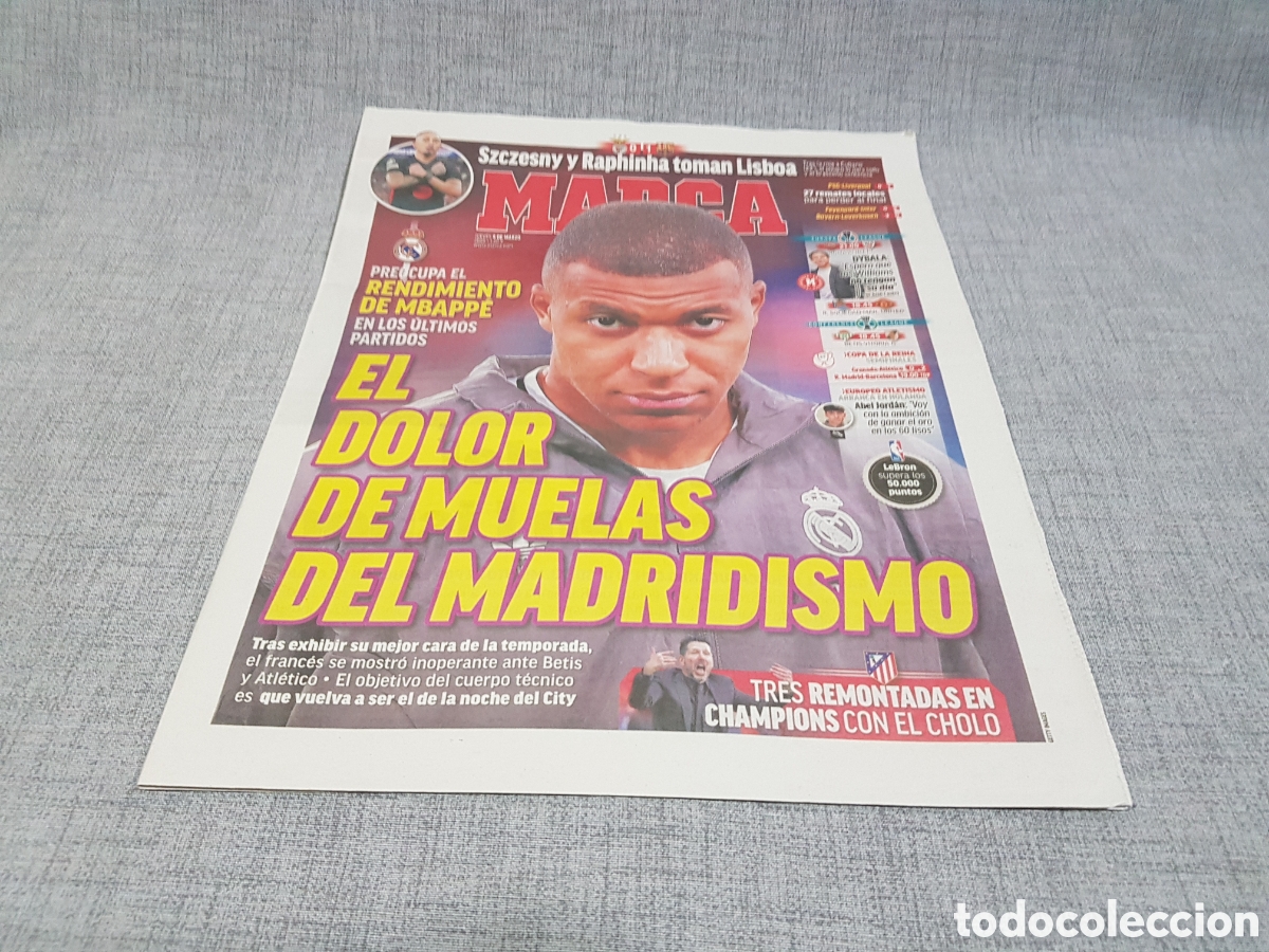 Collezionismo sportivo: MARCA JUEVES 6 MARZO 2025 NBA LEBRON SUPERA LOS 50.000 PUNTOS REMONTADAS CHAMPIONS ATL&Eacute;TICO MADRID