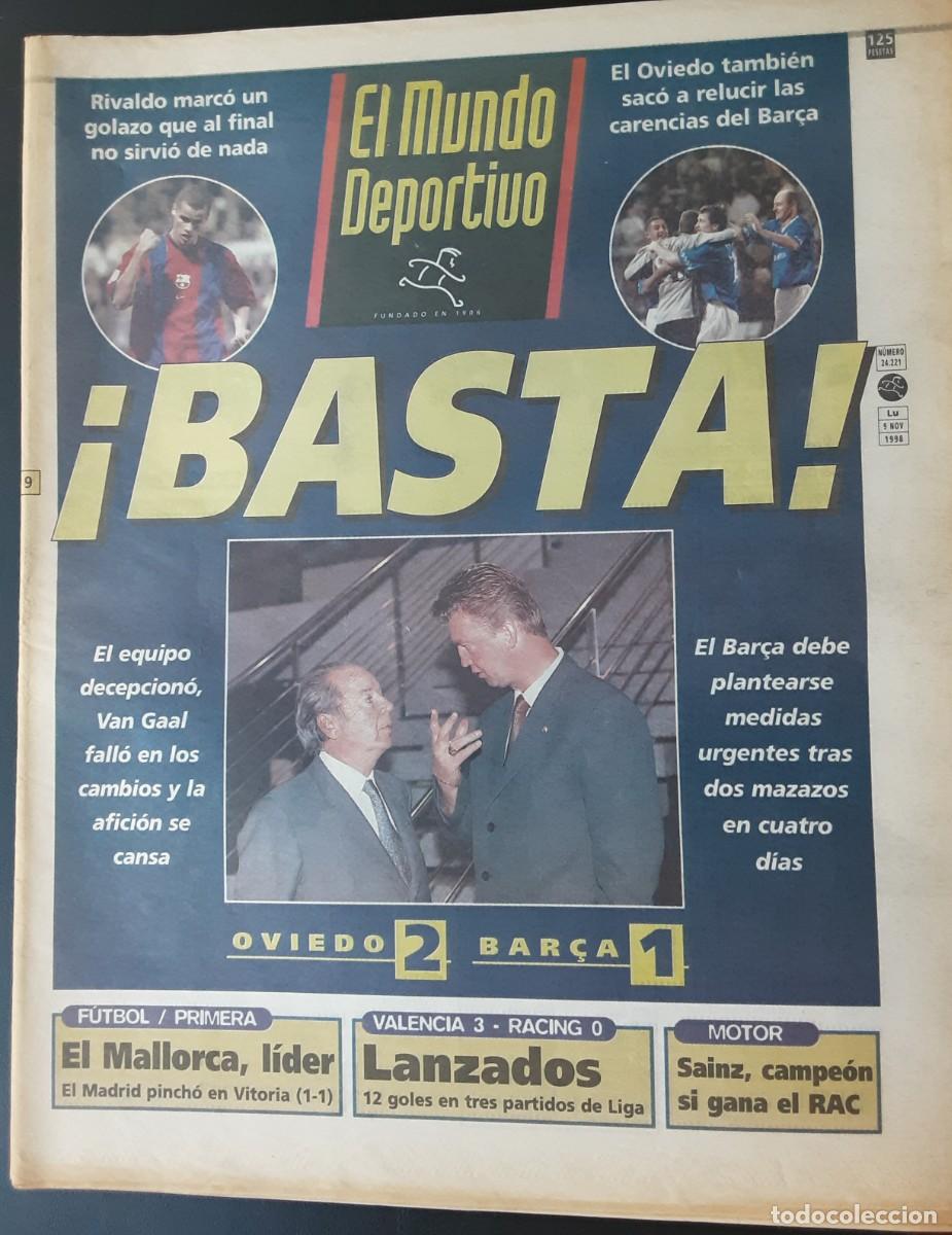 Colecionismo desportivo: El mundo deportivo, n⁰ 24221 Oviedo 2, Bar&ccedil;a 1. El Mallorca l&iacute;der