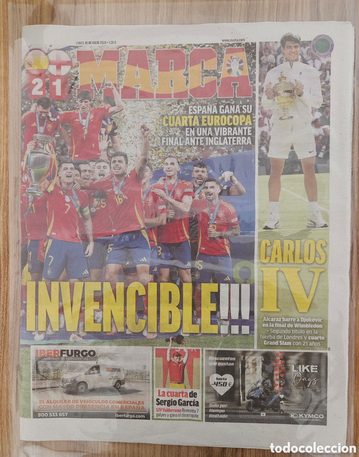 Collectionnisme sportif: Peri&oacute;dico Marca Eurocopa 2024