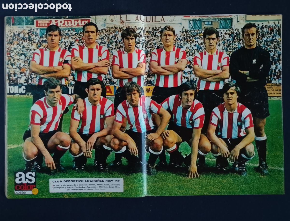 Coleccionismo deportivo: AS COLOR N&ordm; 41. Con p&oacute;ster del LOGRO&Ntilde;&Eacute;S - Foto 2