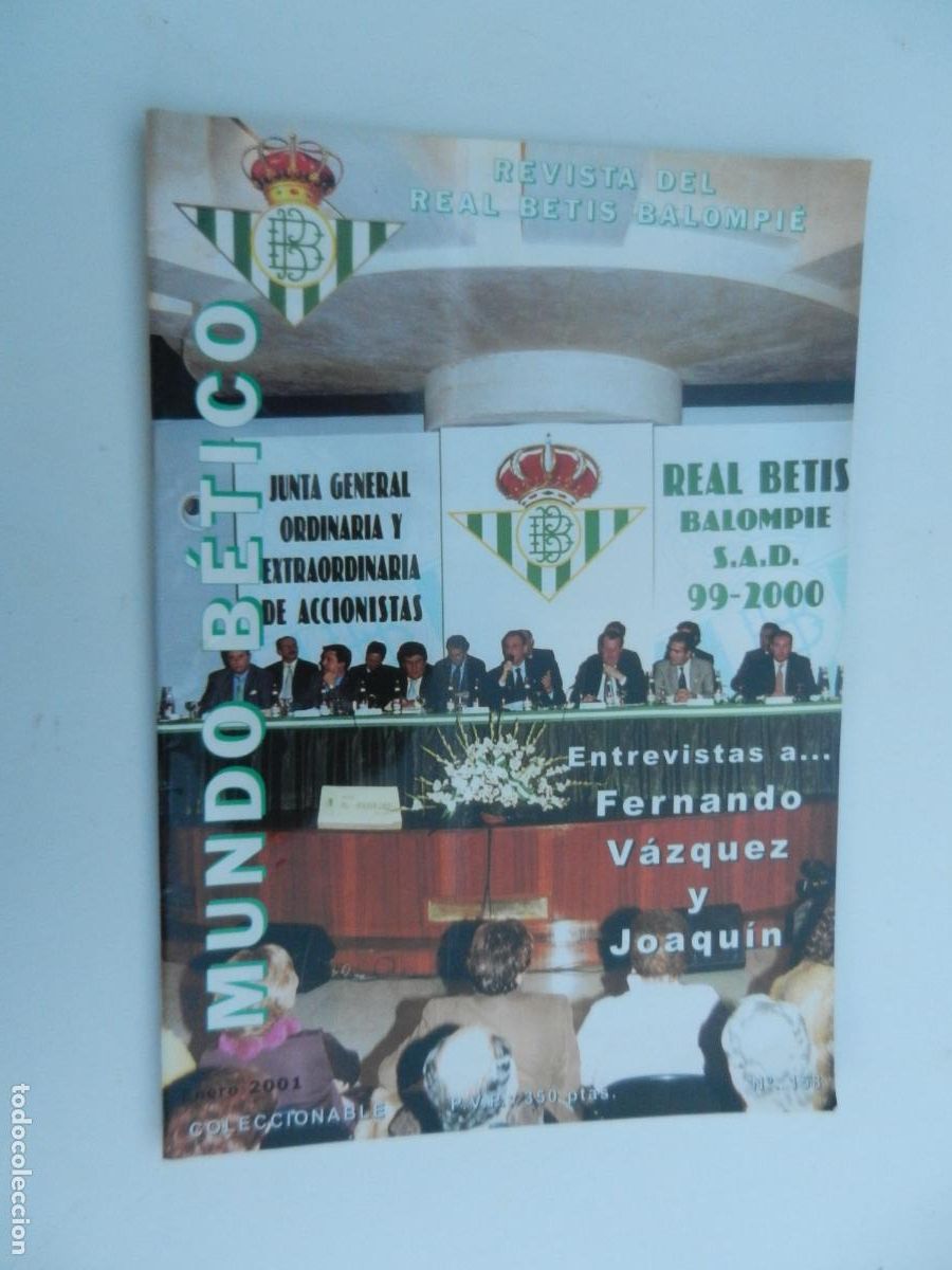 Sammelleidenschaft Sport: MUNDO BETICO - COLECCIONABLE N&ordm; 158 - ENTREVISTA FERNANDO VAZQUEZ Y JOAQUIN 96/97- VER SUMARIO