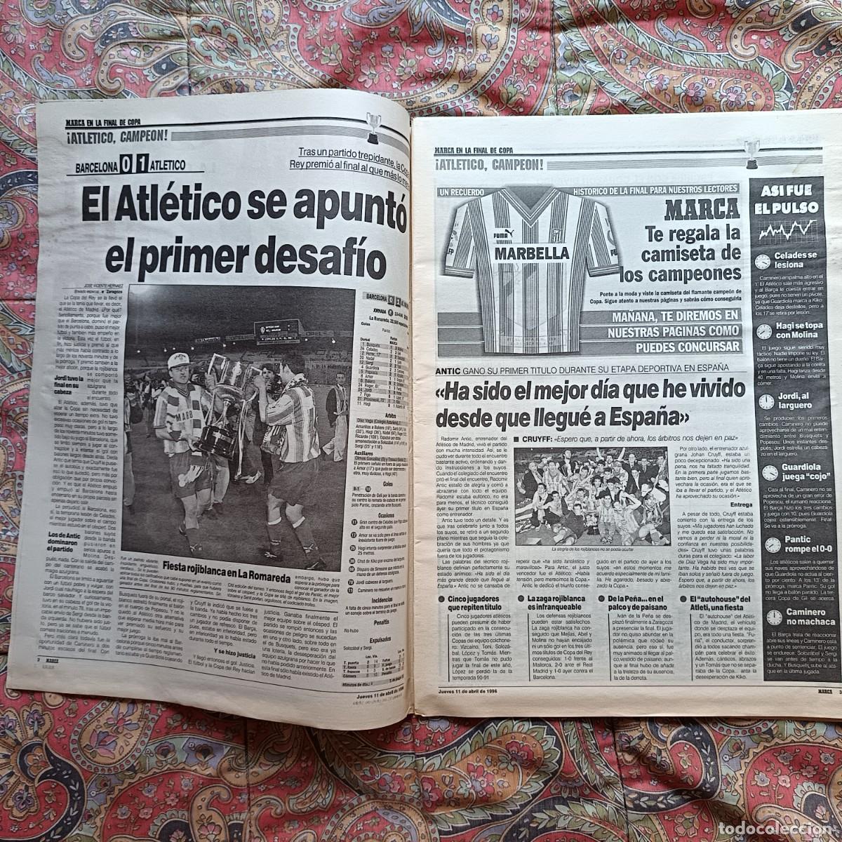 Coleccionismo deportivo: ATLETICO DE MADRID CAMPEON COPA 1996 - Foto 2