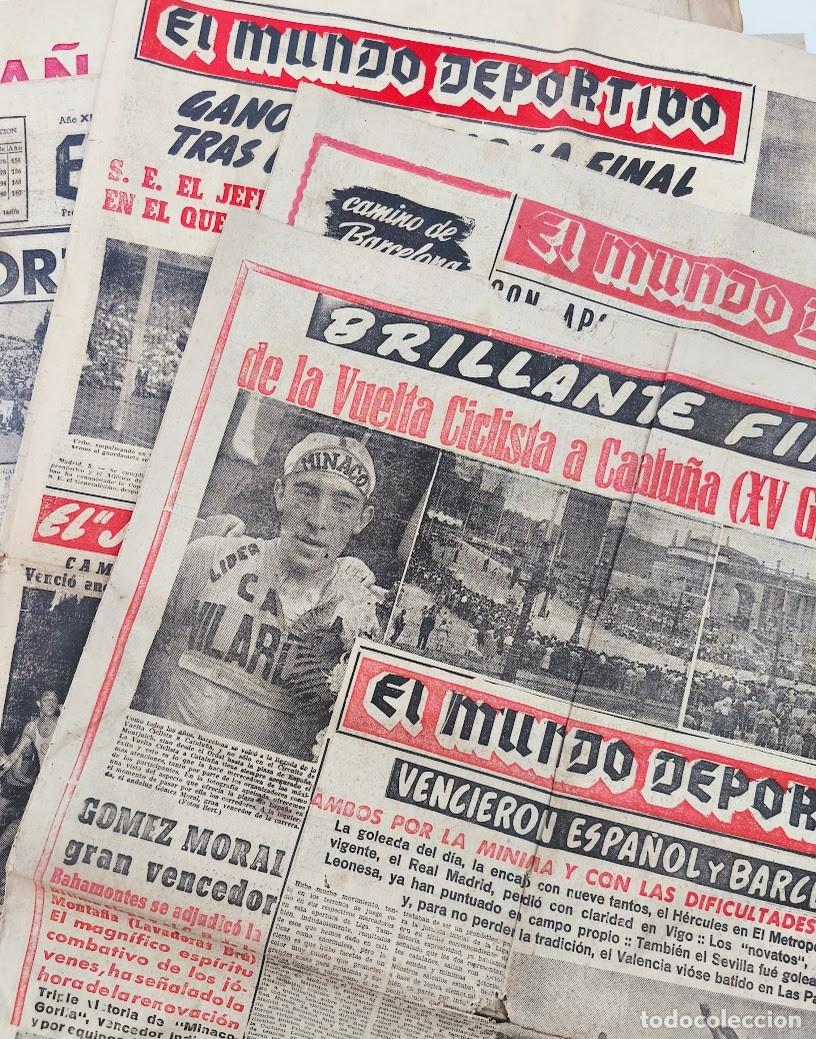 Coleccionismo deportivo: El mundo deportivo. Lote 7 peri&oacute;dicos. 1949-1959.