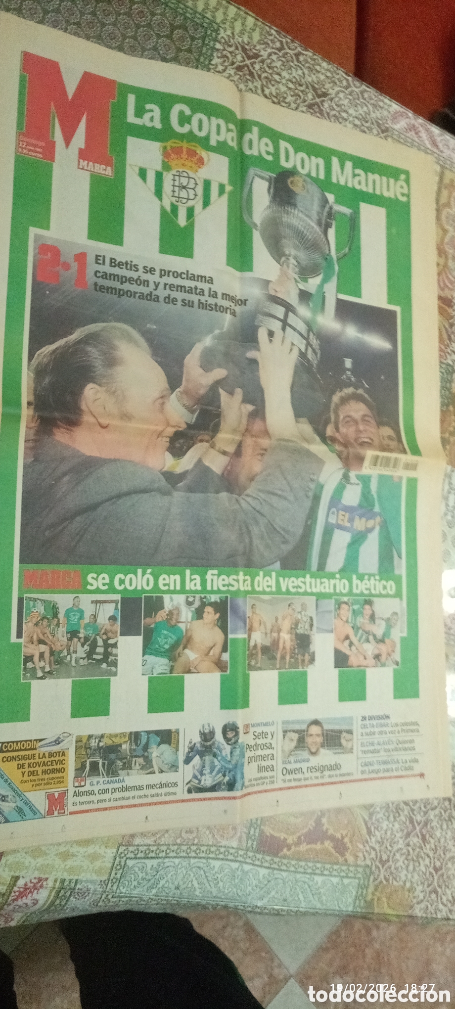 Coleccionismo deportivo: MARCA 2005 REAL BETIS COPA - Foto 1