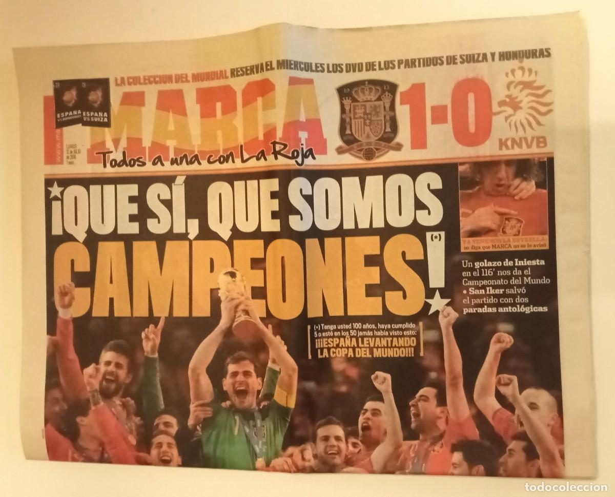 Sammelleidenschaft Sport: MARCA 12/07/2010 CAMPEONES DEL MUNDO - FUTBOL - PERI&Oacute;DICO