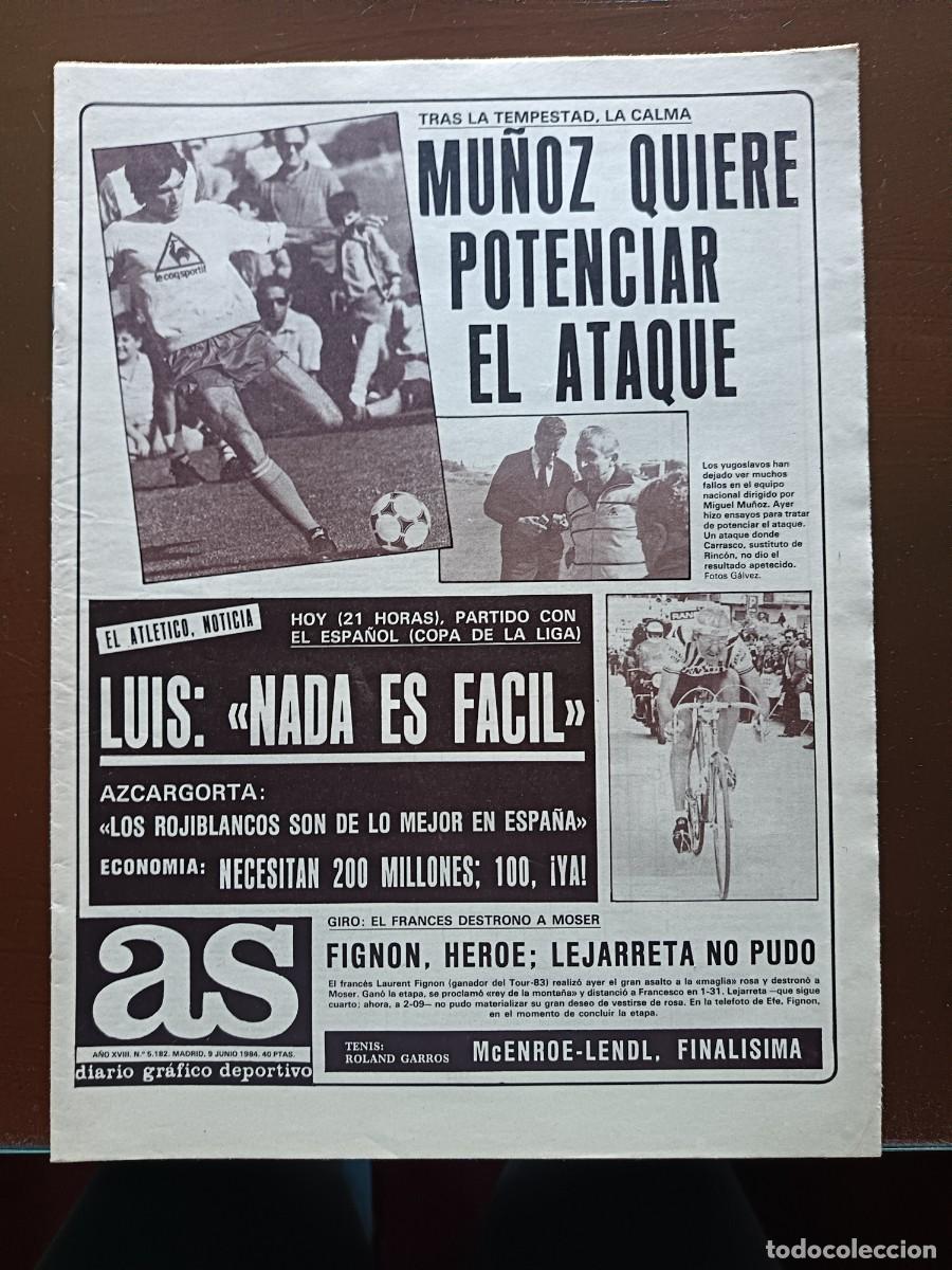 Coleccionismo deportivo: AS-N&Uacute;MERO- 5182- 1984 - Foto 1