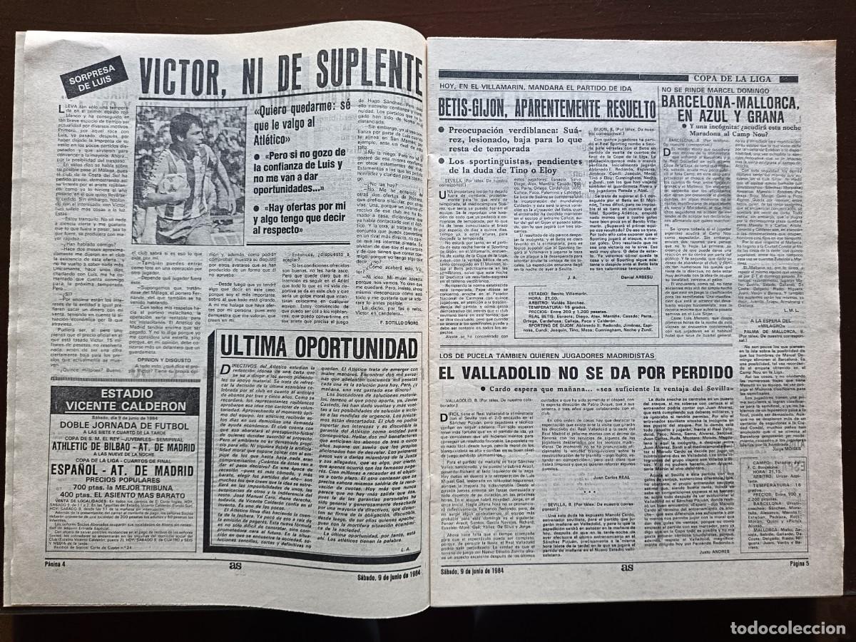 Coleccionismo deportivo: AS-N&Uacute;MERO- 5182- 1984 - Foto 3