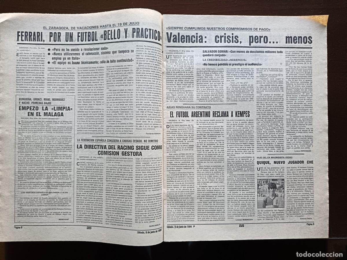 Coleccionismo deportivo: AS-N&Uacute;MERO- 5182- 1984 - Foto 4
