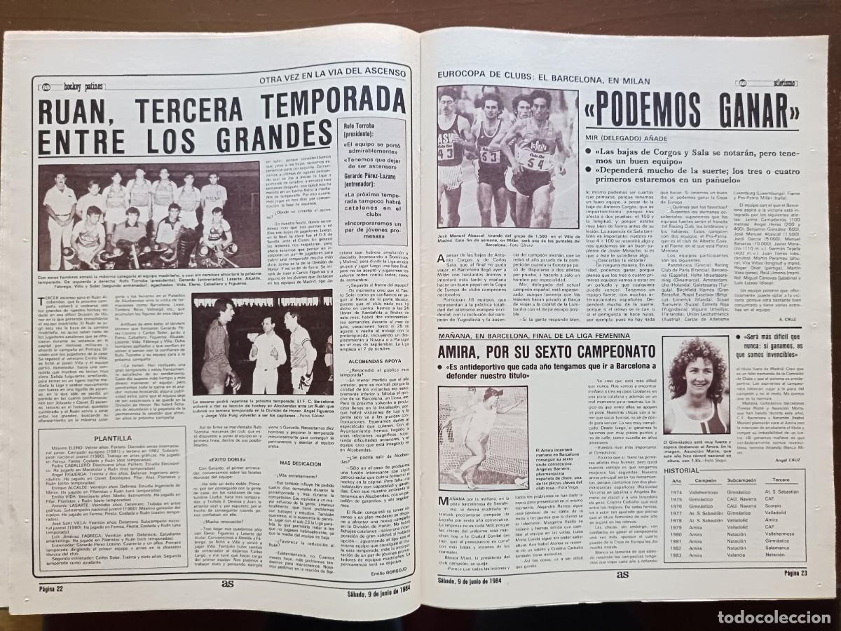 Coleccionismo deportivo: AS-N&Uacute;MERO- 5182- 1984 - Foto 8