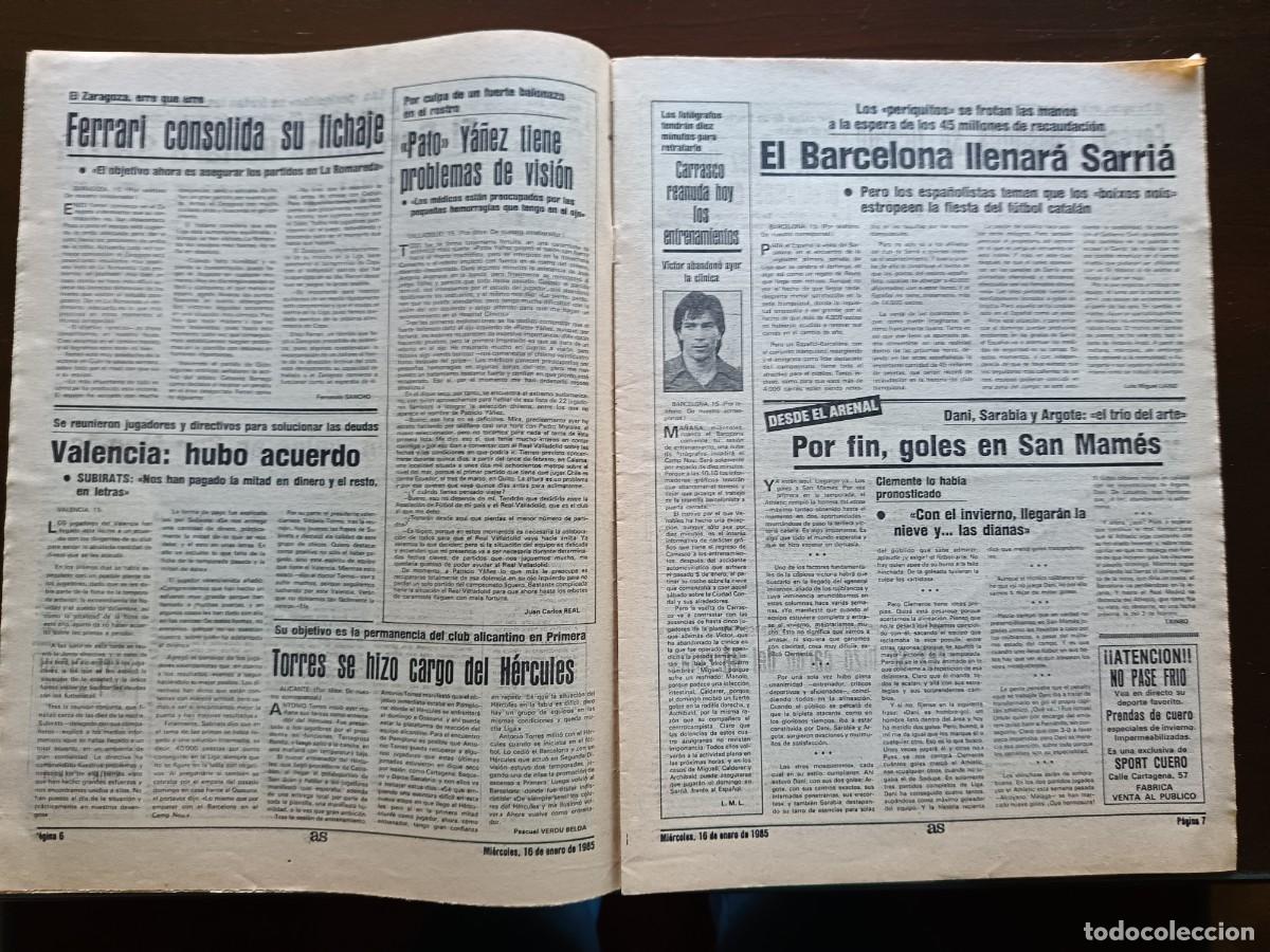 Coleccionismo deportivo: AS-N&Uacute;MERO- 5371- 1985 - Foto 4