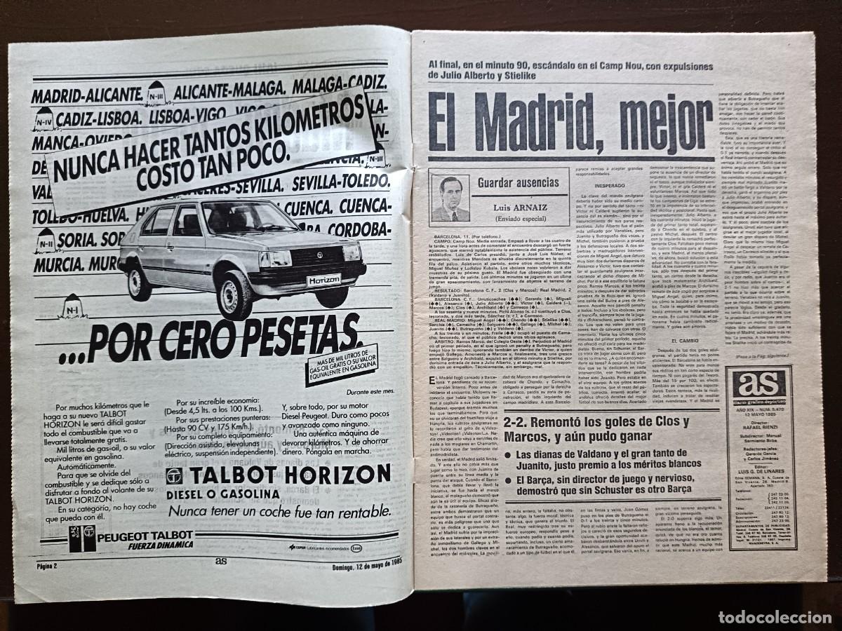 Coleccionismo deportivo: AS-N&Uacute;MERO- 5470- 1985 - Foto 2