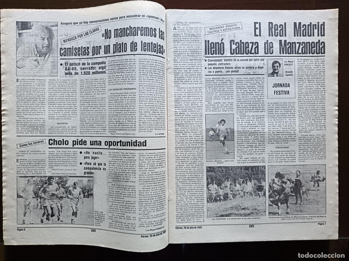 Coleccionismo deportivo: AS-N&Uacute;MERO- 5533- 1985 - Foto 4