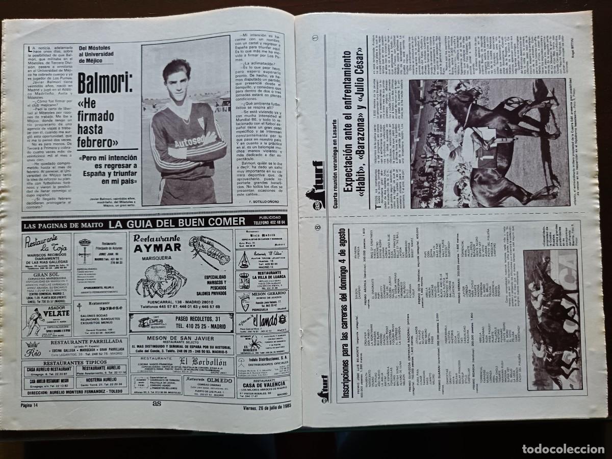 Coleccionismo deportivo: AS-N&Uacute;MERO- 5533- 1985 - Foto 8