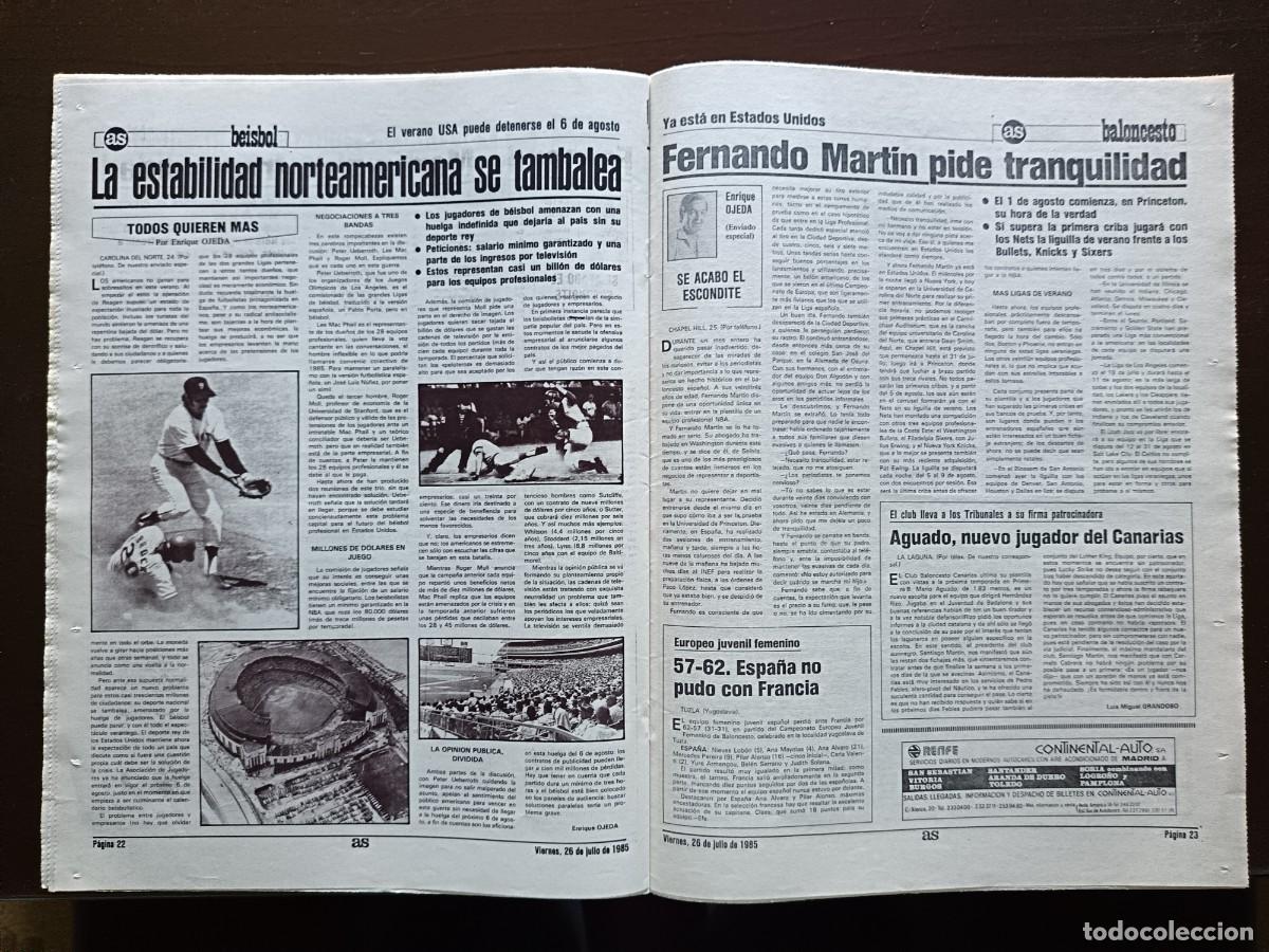 Coleccionismo deportivo: AS-N&Uacute;MERO- 5533- 1985 - Foto 11