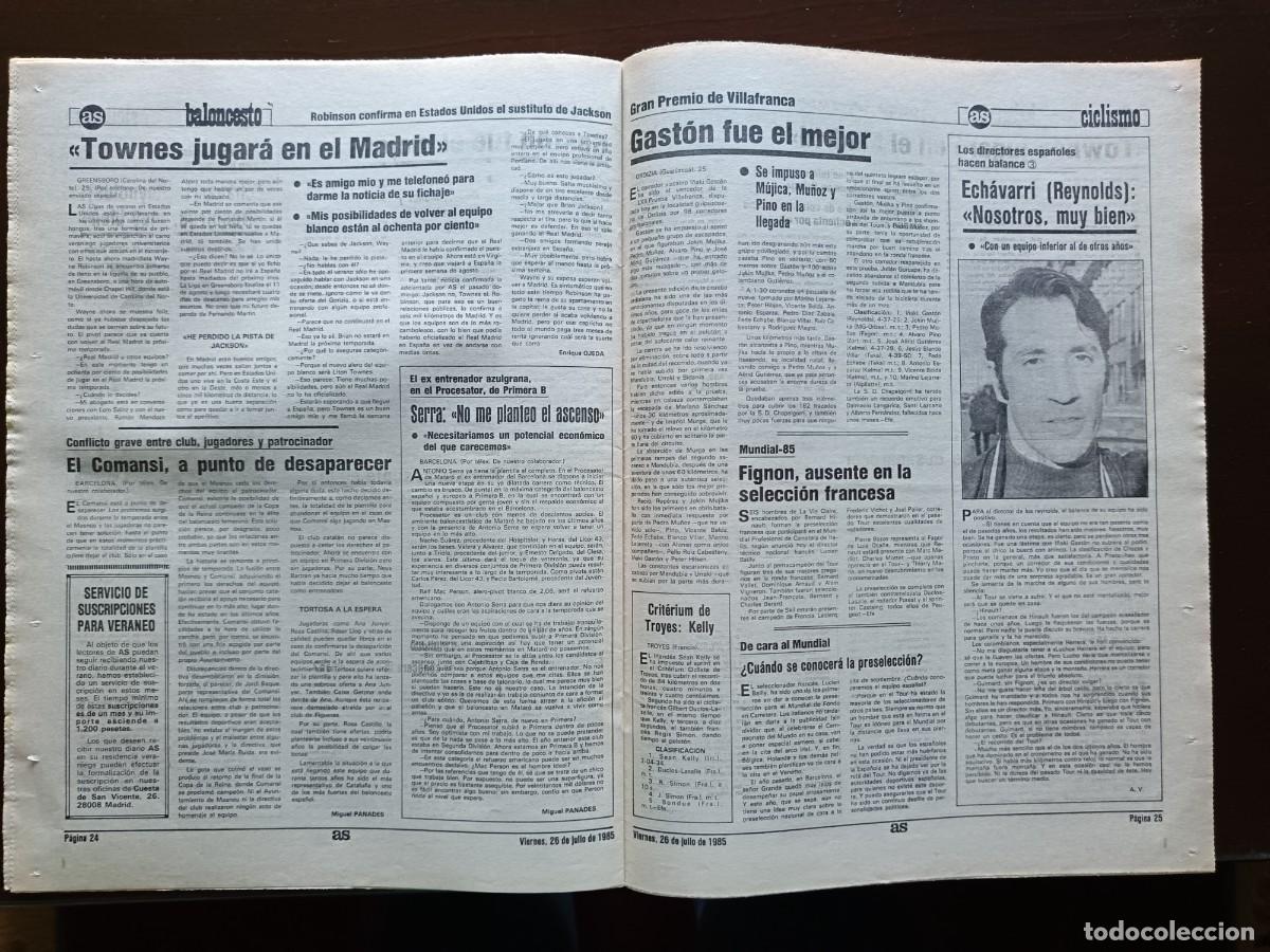 Coleccionismo deportivo: AS-N&Uacute;MERO- 5533- 1985 - Foto 12