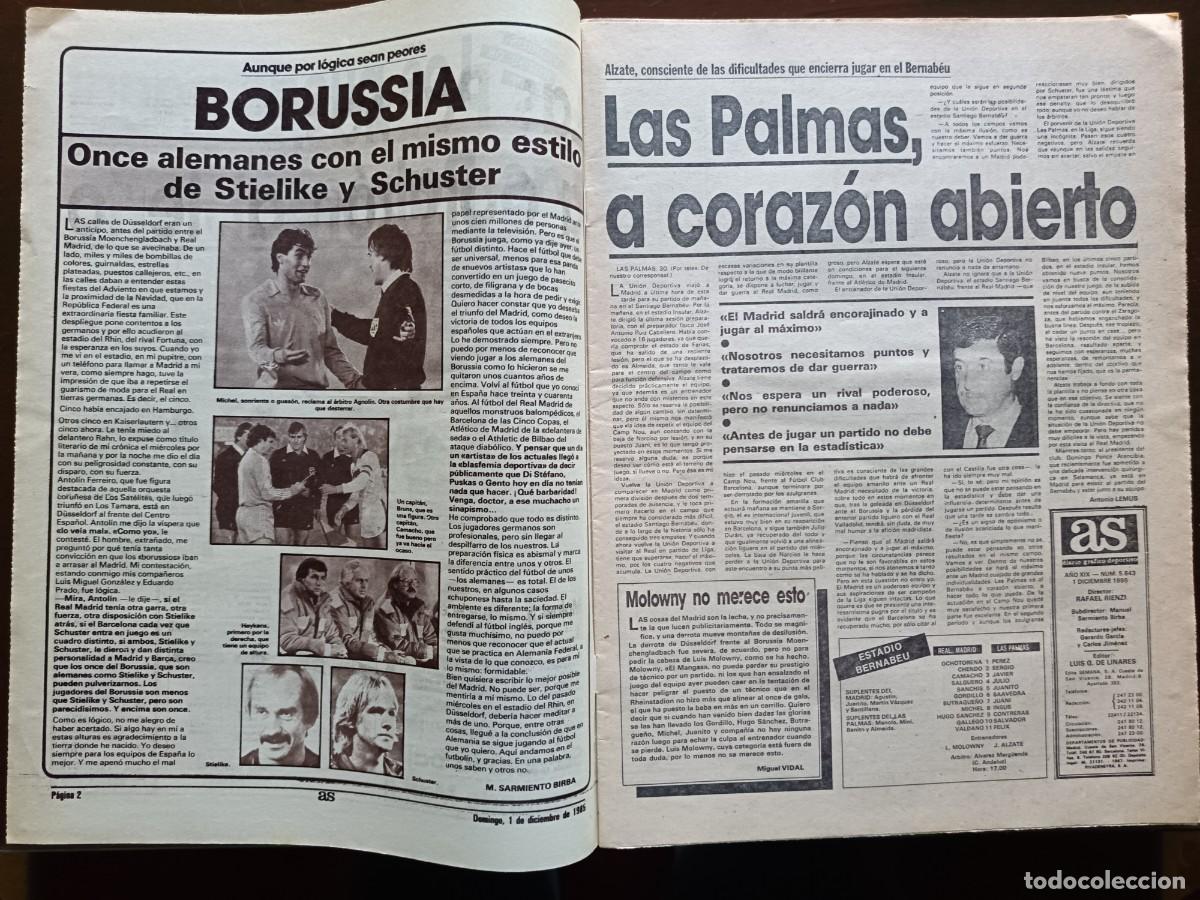 Coleccionismo deportivo: AS-N&Uacute;MERO- 5643- 1985 - Foto 2