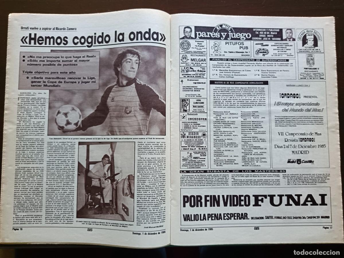 Coleccionismo deportivo: AS-N&Uacute;MERO- 5643- 1985 - Foto 3