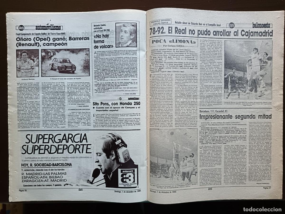 Coleccionismo deportivo: AS-N&Uacute;MERO- 5643- 1985 - Foto 7