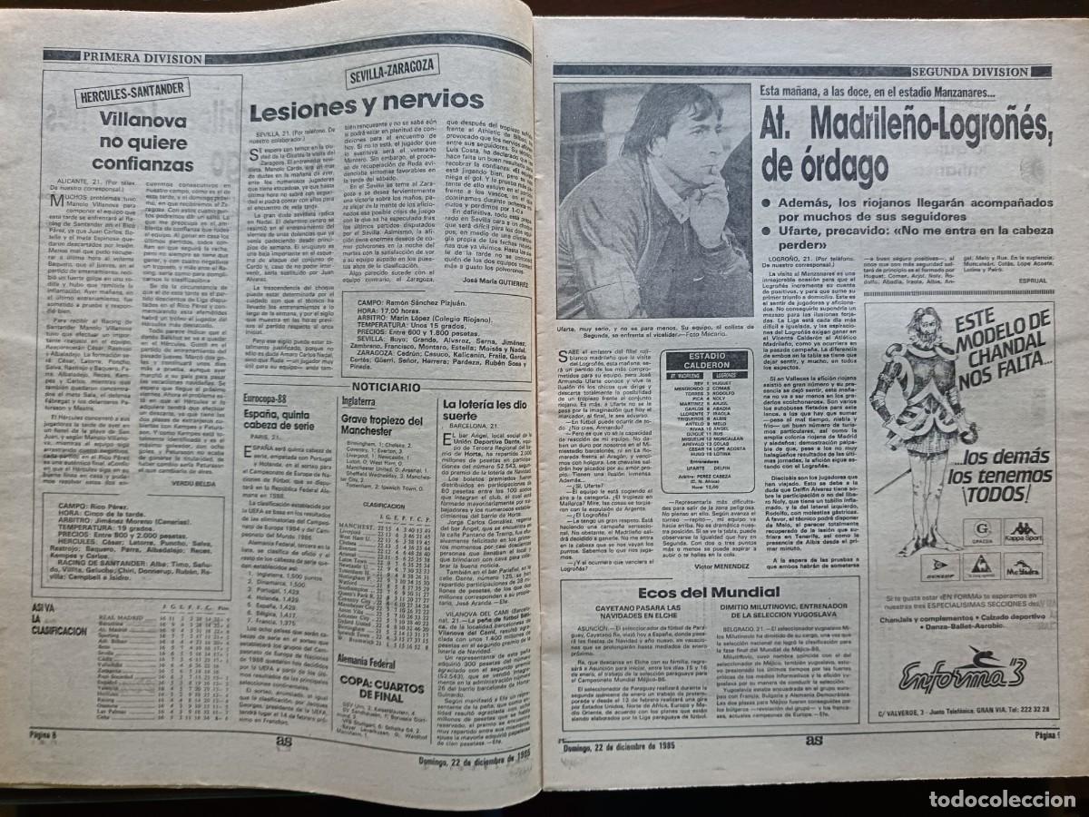 Coleccionismo deportivo: AS-N&Uacute;MERO- 5661- 1985 - Foto 4