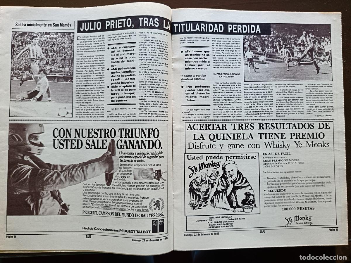 Coleccionismo deportivo: AS-N&Uacute;MERO- 5661- 1985 - Foto 7