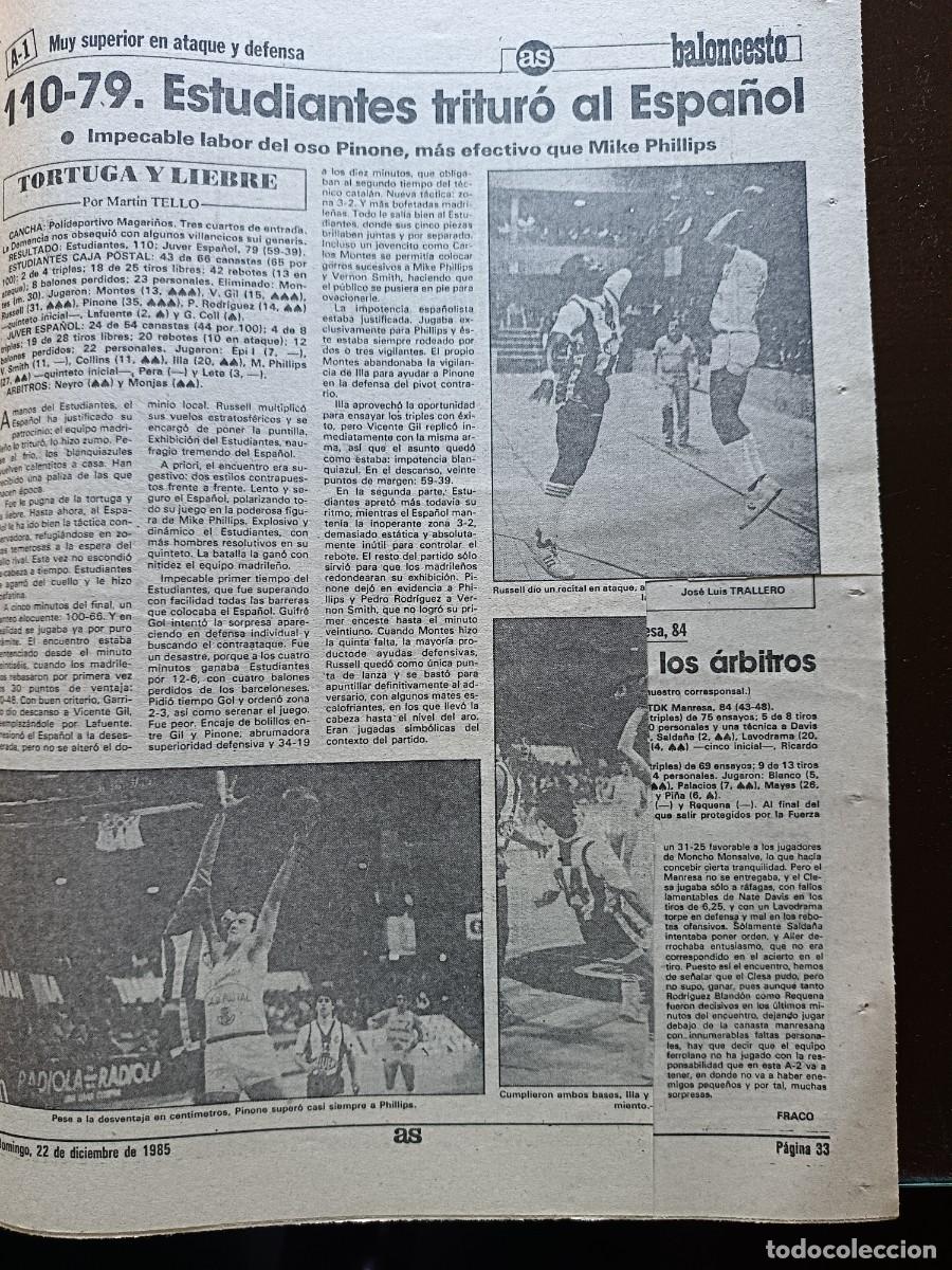 Coleccionismo deportivo: AS-N&Uacute;MERO- 5661- 1985 - Foto 10