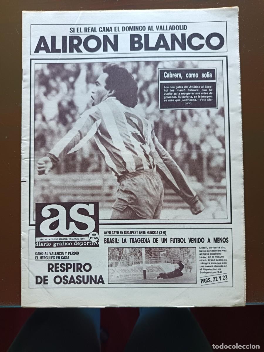 Coleccionismo deportivo: AS-N&Uacute;MERO- 5732- 1986 - Foto 1