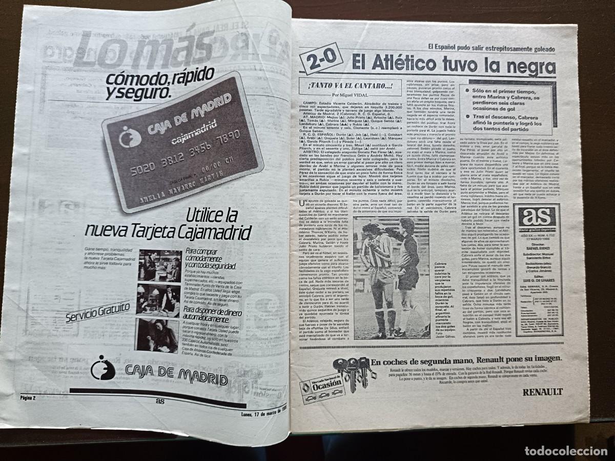 Coleccionismo deportivo: AS-N&Uacute;MERO- 5732- 1986 - Foto 2