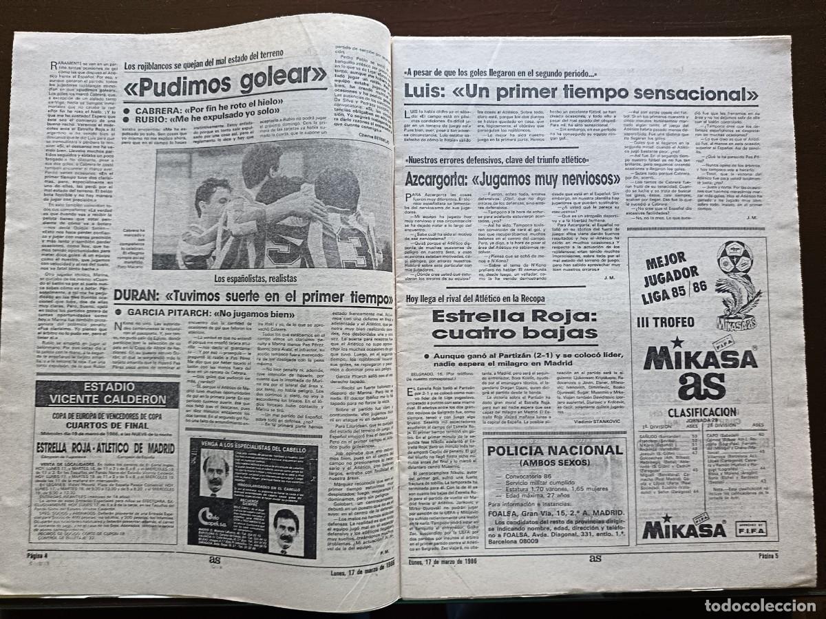 Coleccionismo deportivo: AS-N&Uacute;MERO- 5732- 1986 - Foto 3