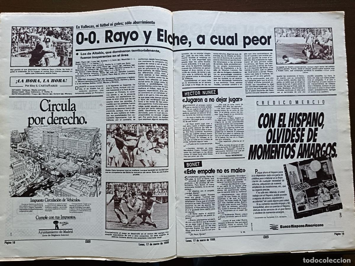 Coleccionismo deportivo: AS-N&Uacute;MERO- 5732- 1986 - Foto 6