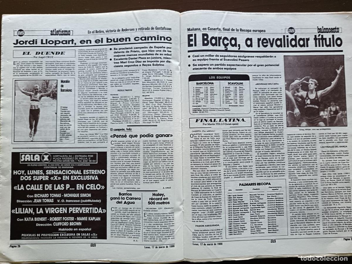 Coleccionismo deportivo: AS-N&Uacute;MERO- 5732- 1986 - Foto 9