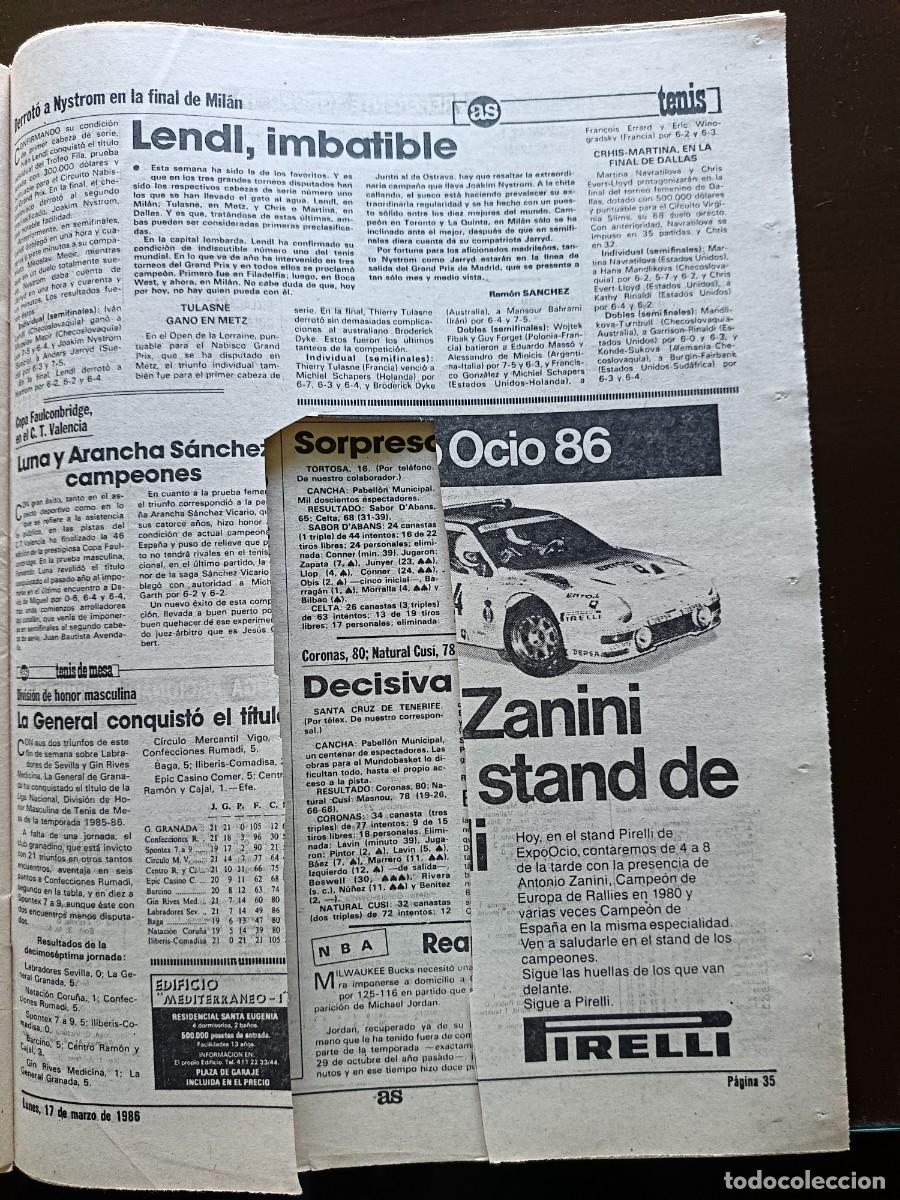 Coleccionismo deportivo: AS-N&Uacute;MERO- 5732- 1986 - Foto 10