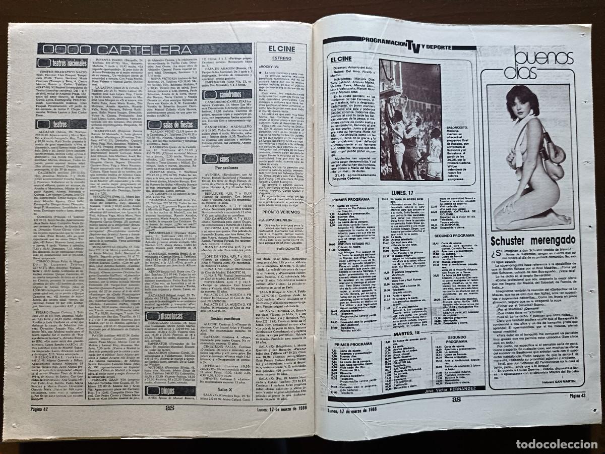 Coleccionismo deportivo: AS-N&Uacute;MERO- 5732- 1986 - Foto 11