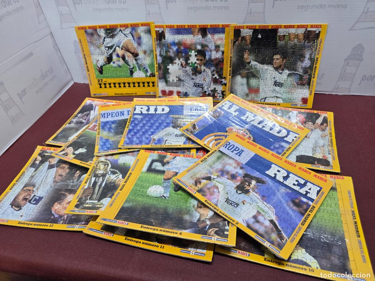 Coleccionismo deportivo: Megapuzzle Real Madrid Marca - Campe&oacute;n de Europa, Campe&oacute;n del Mundo. 17 entregas precintadas