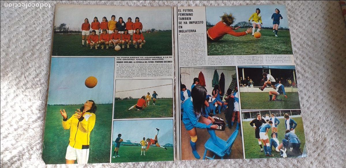 Coleccionismo deportivo: FUTBOL-V90-II-HOJA RECORTE-PRENSA DEPORTIVA-AS-1973-74-FEMENINO ENGLAND
