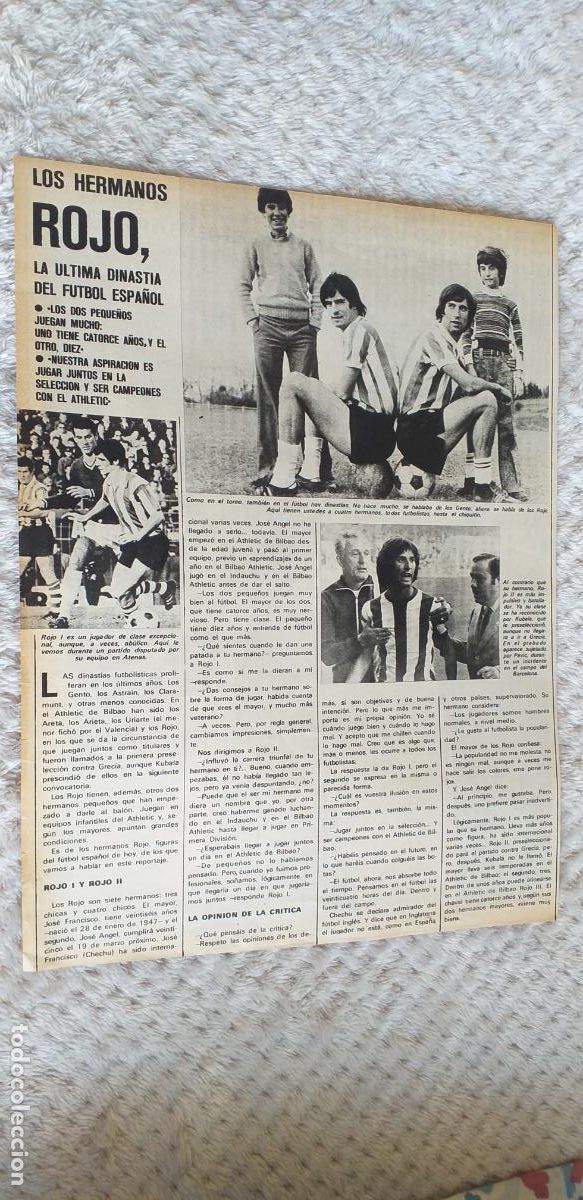 Coleccionismo deportivo: FUTBOL-V90-II-HOJA RECORTE-PRENSA DEPORTIVA-AS-1973-74-ROJO