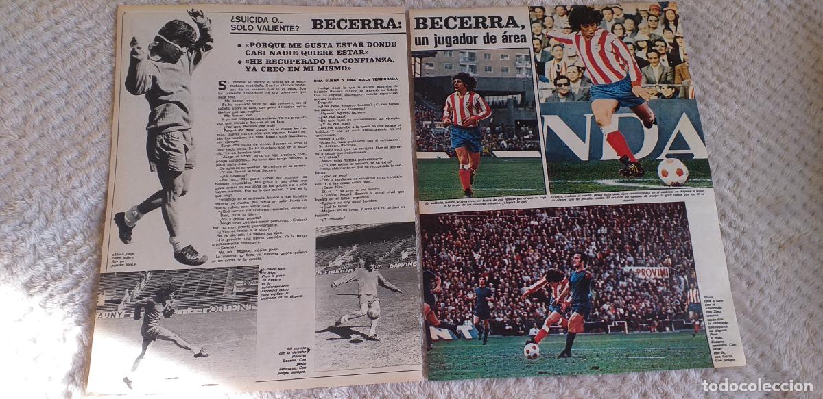Coleccionismo deportivo: FUTBOL-V90-II-HOJA RECORTE-PRENSA DEPORTIVA-AS-1973-74-BECERRA