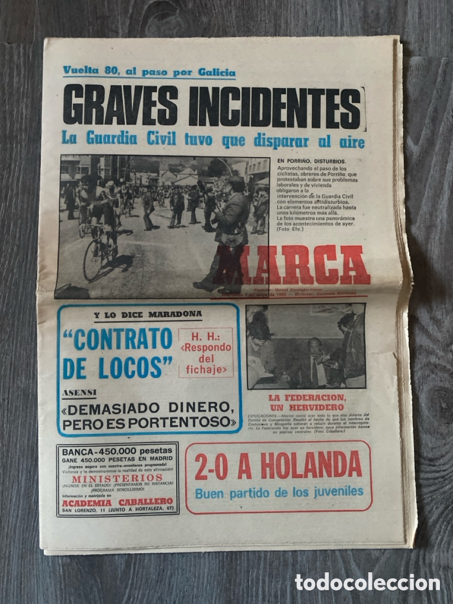 Coleccionismo deportivo: Diario Marca 7 de mayo de 1980