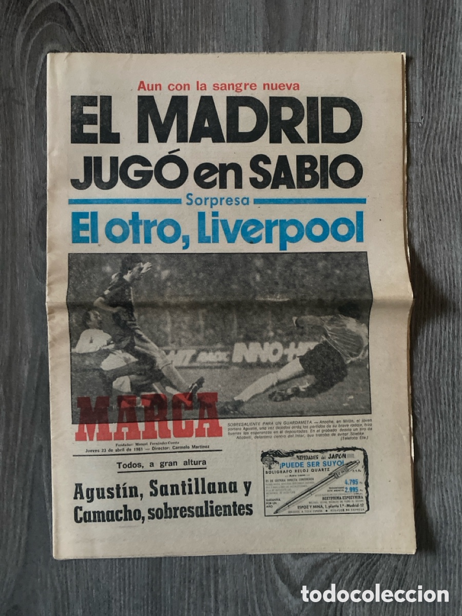 Coleccionismo deportivo: Diario Marca 23 de abril de 1981