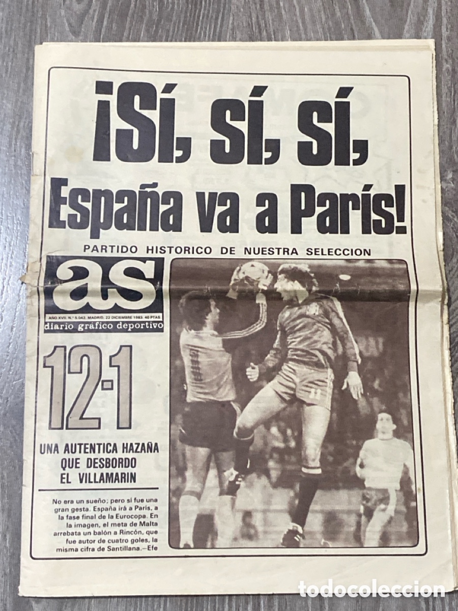 Colecionismo desportivo: Diario AS 12-1 Espa&ntilde;a-Malta