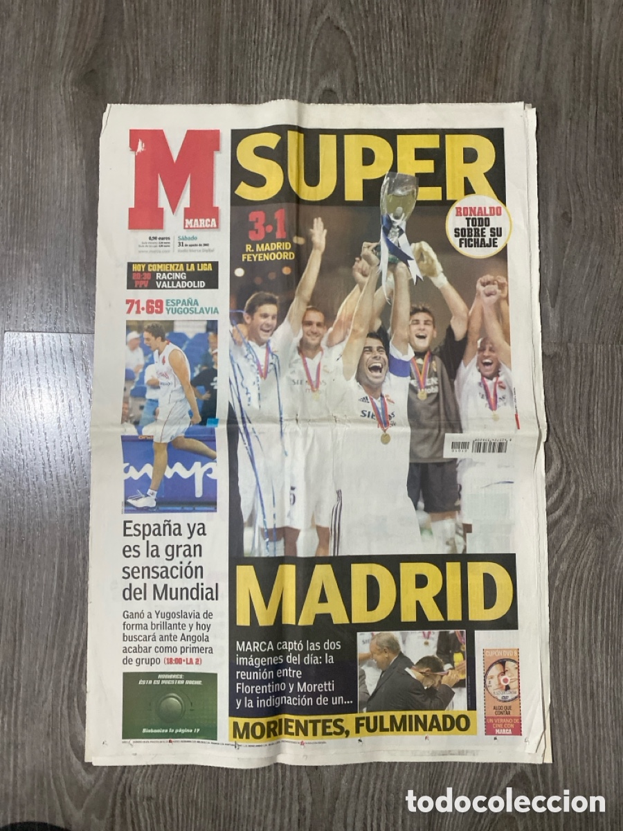 Coleccionismo deportivo: Diario MARCA, 31 de agosto de 2002