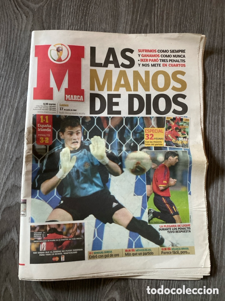 Coleccionismo deportivo: Diario marca 17 de Junio de 2002