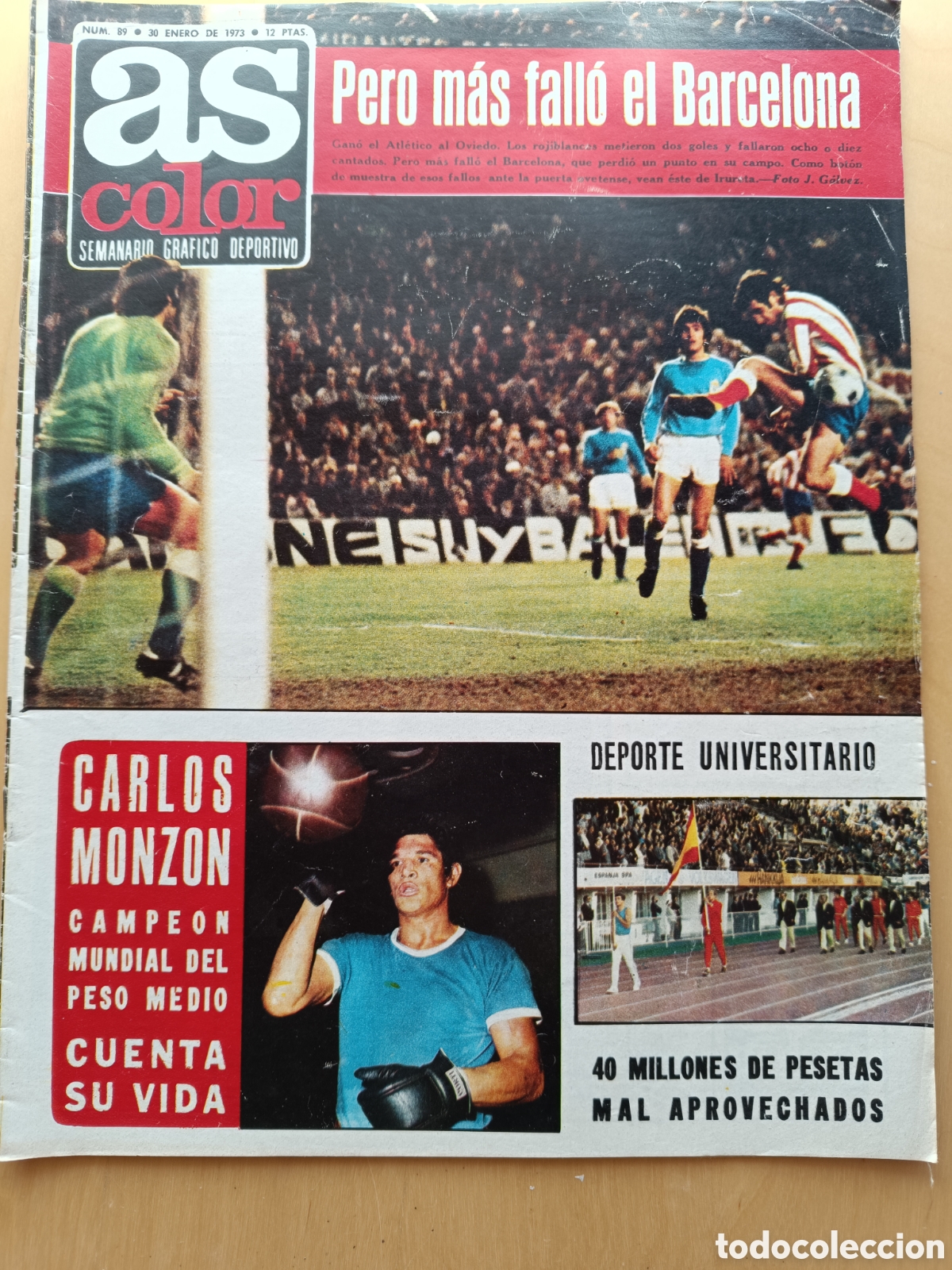 Coleccionismo deportivo: As Color N&ordm; 89. Poster Selecci&oacute;n Espa&ntilde;ola. (Atenas)