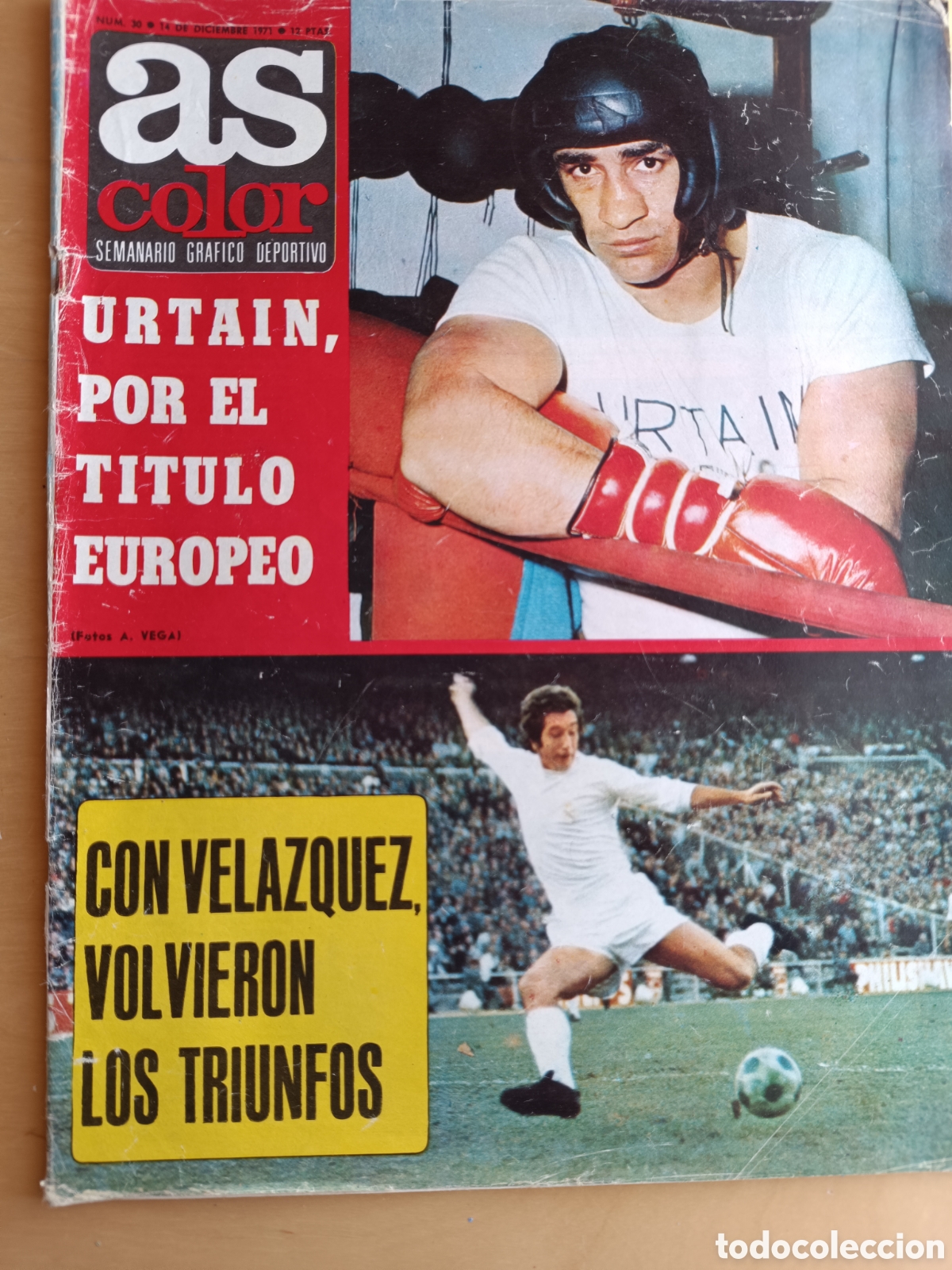 Coleccionismo deportivo: As Color N&ordm; 30. Poster del Real Zaragoza.